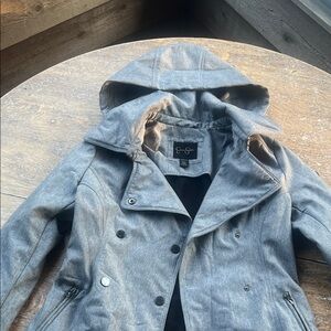 Jessica Simpson Gray Hooded Trench Coat